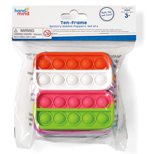 Ten-Frame Sensory Bubble Poppers (set of 6)