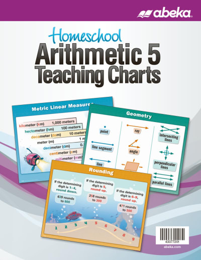 Abeka Arithmetic 5 Homeschool Teaching Charts - Revised