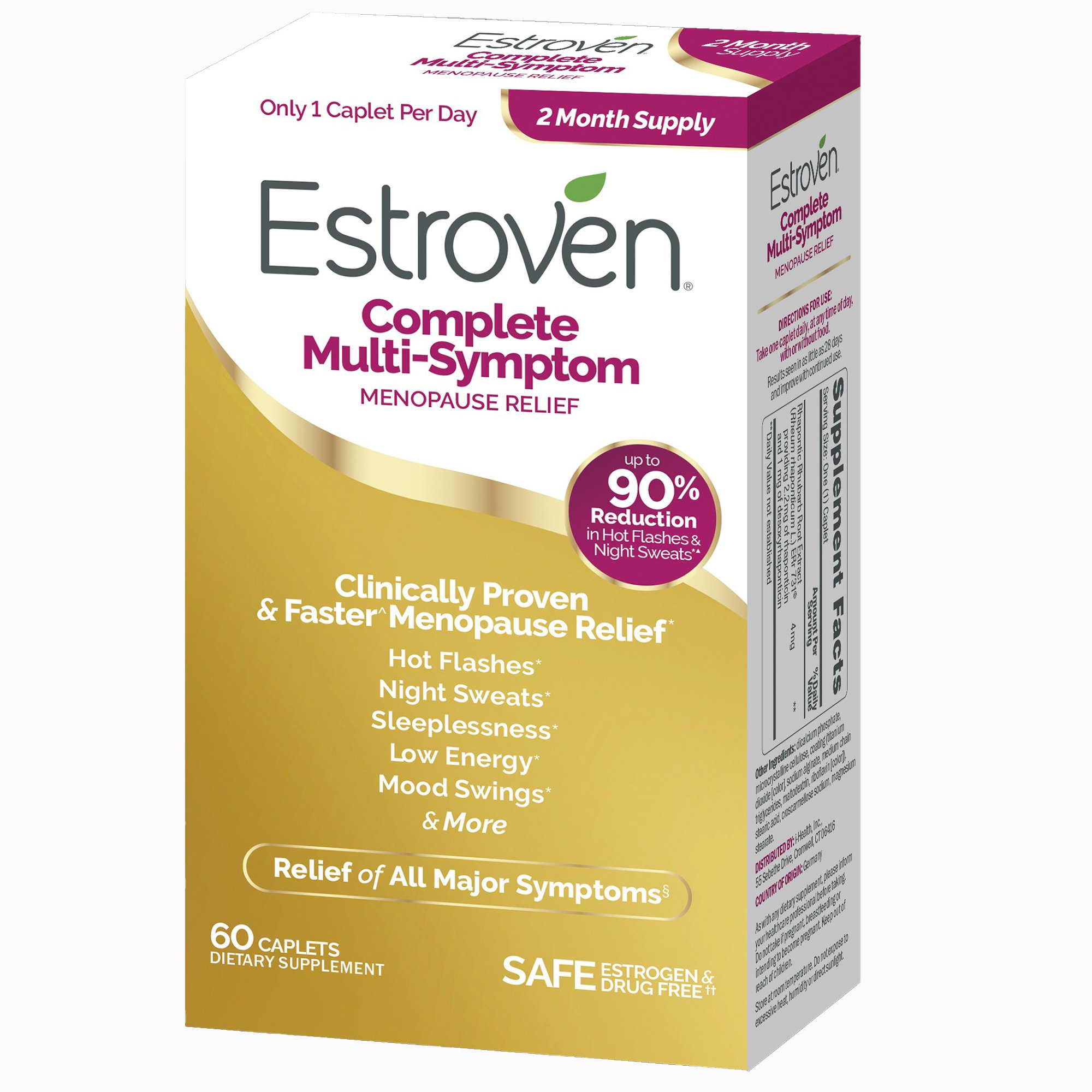 Estroven Once Daily Complete Multi-Symptom Menopause Relief Caplets MK 1268973
