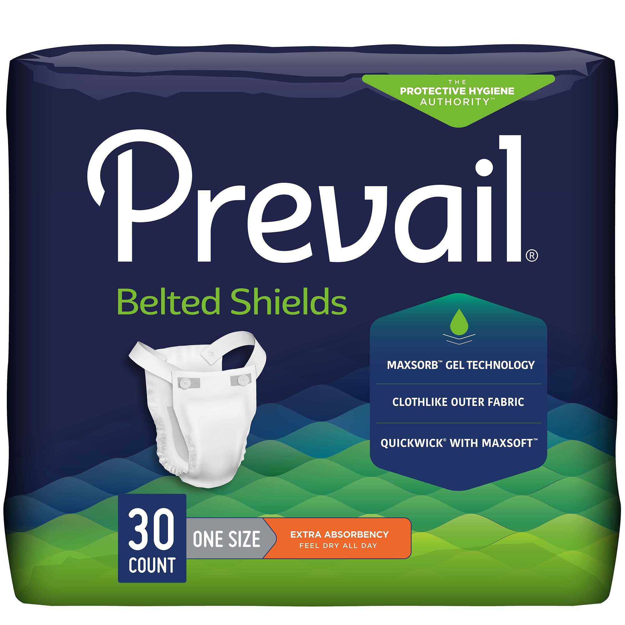 Prevail Belted Shields Incontinence Belted Undergarment, One Size Fits Most MK 409934