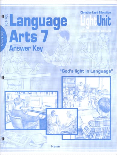Language Arts LightUnit 701-705 Answer Key Sunrise Edition