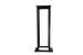 19in 4 Post Open Frame Rack, Adjustable Depth, Black