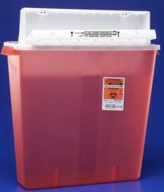 SharpStar In-Room Multi-purpose Sharps Container, 4 Gallon, 18 x 16 x 6 Inch MK 453617