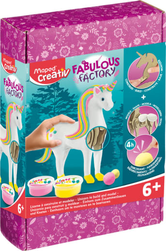 Creativ Fabulous Factory Unicorn 3D Quick-Drying Modeling Dough Kit