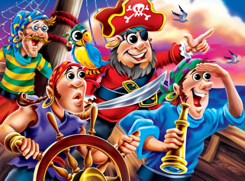 Google Eyes Puzzle - Pirates (48 piece puzzle)