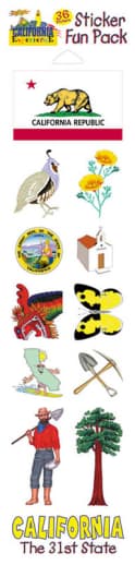 California Experience State Sticker Fun Pack