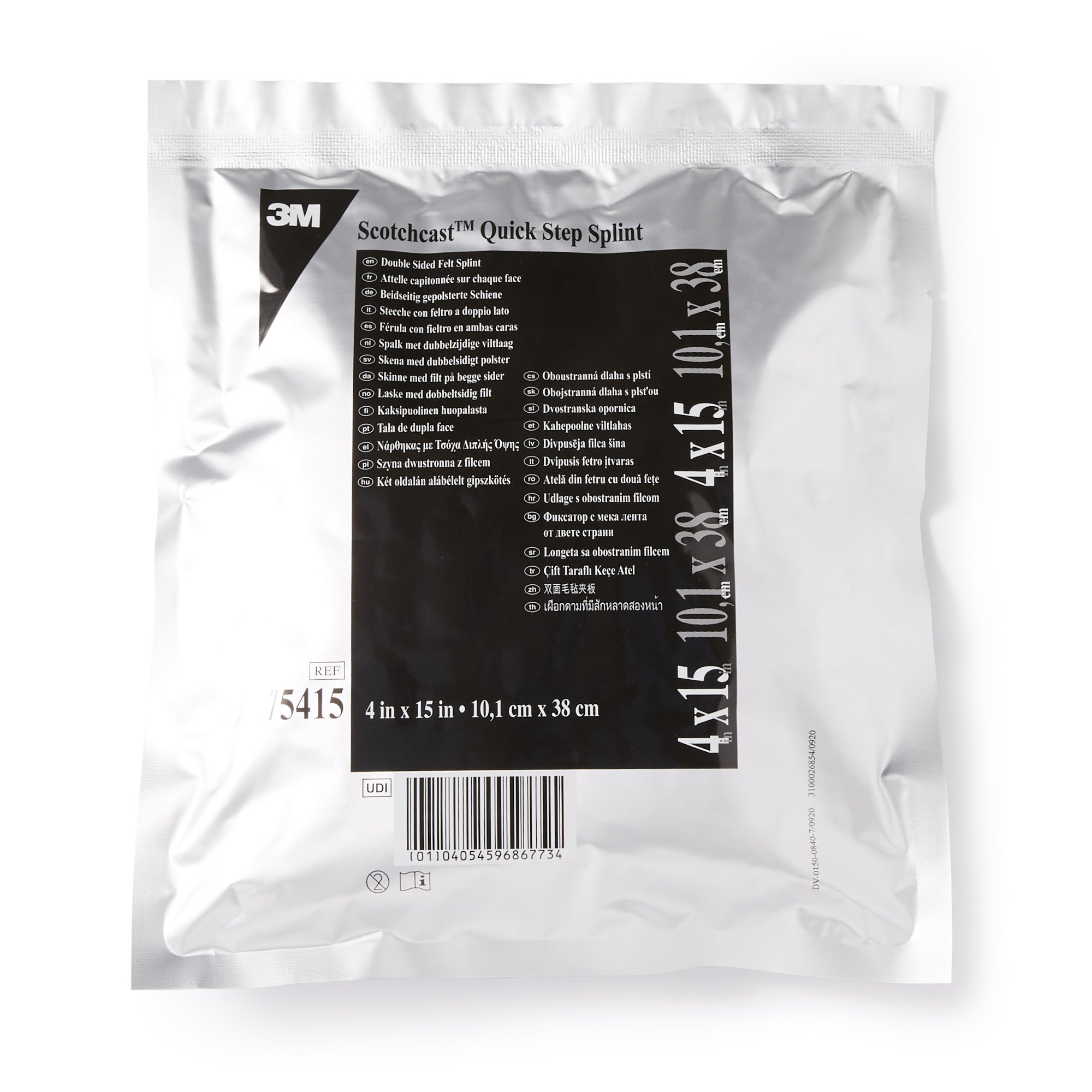 3M Scotchcast Quick Step Double Sided Felt Padded Splint, 4 x 15 Inch MK 1193020