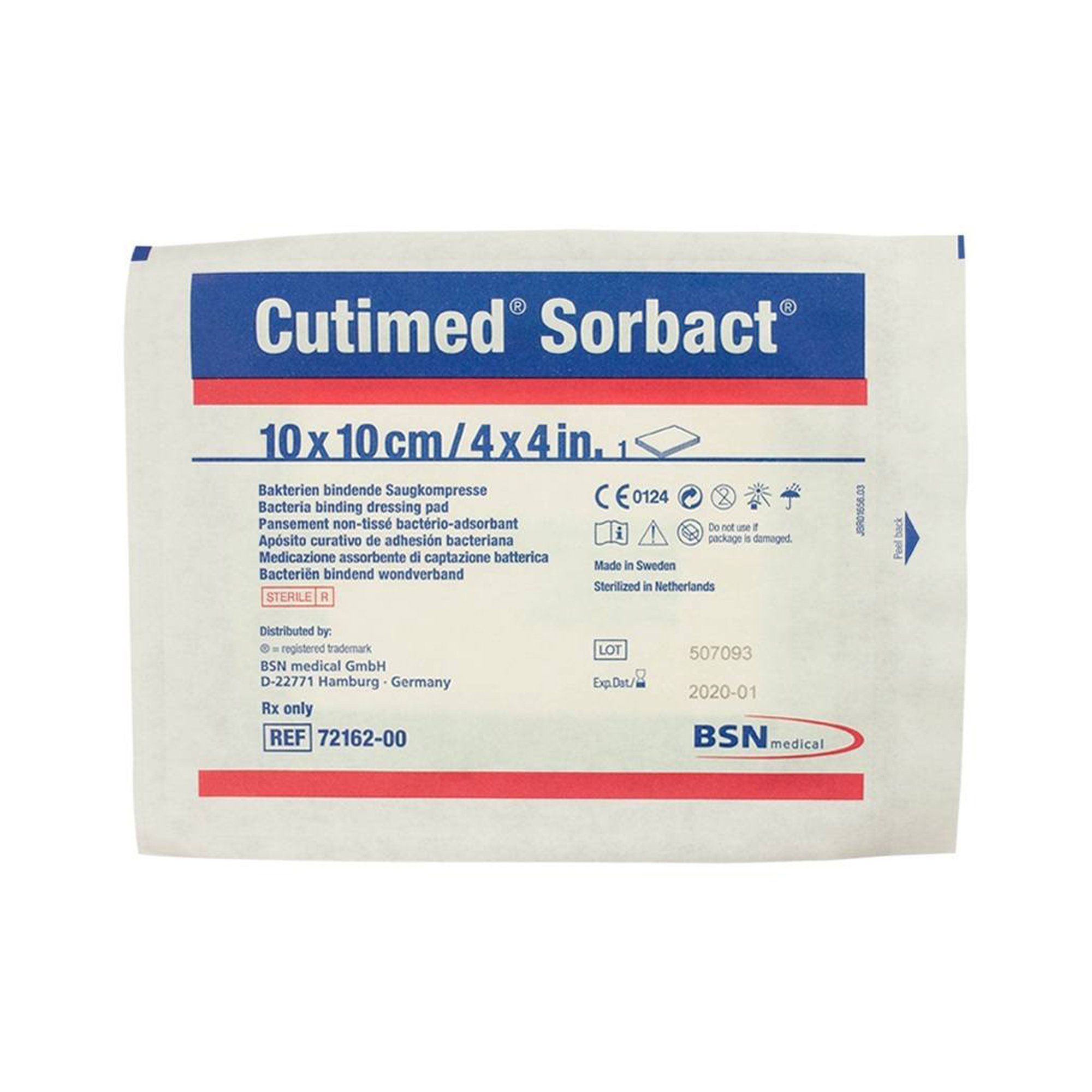 Cutimed Sorbact Antimicrobial Mesh Dressing, 4 x 4 Inch MK 690672