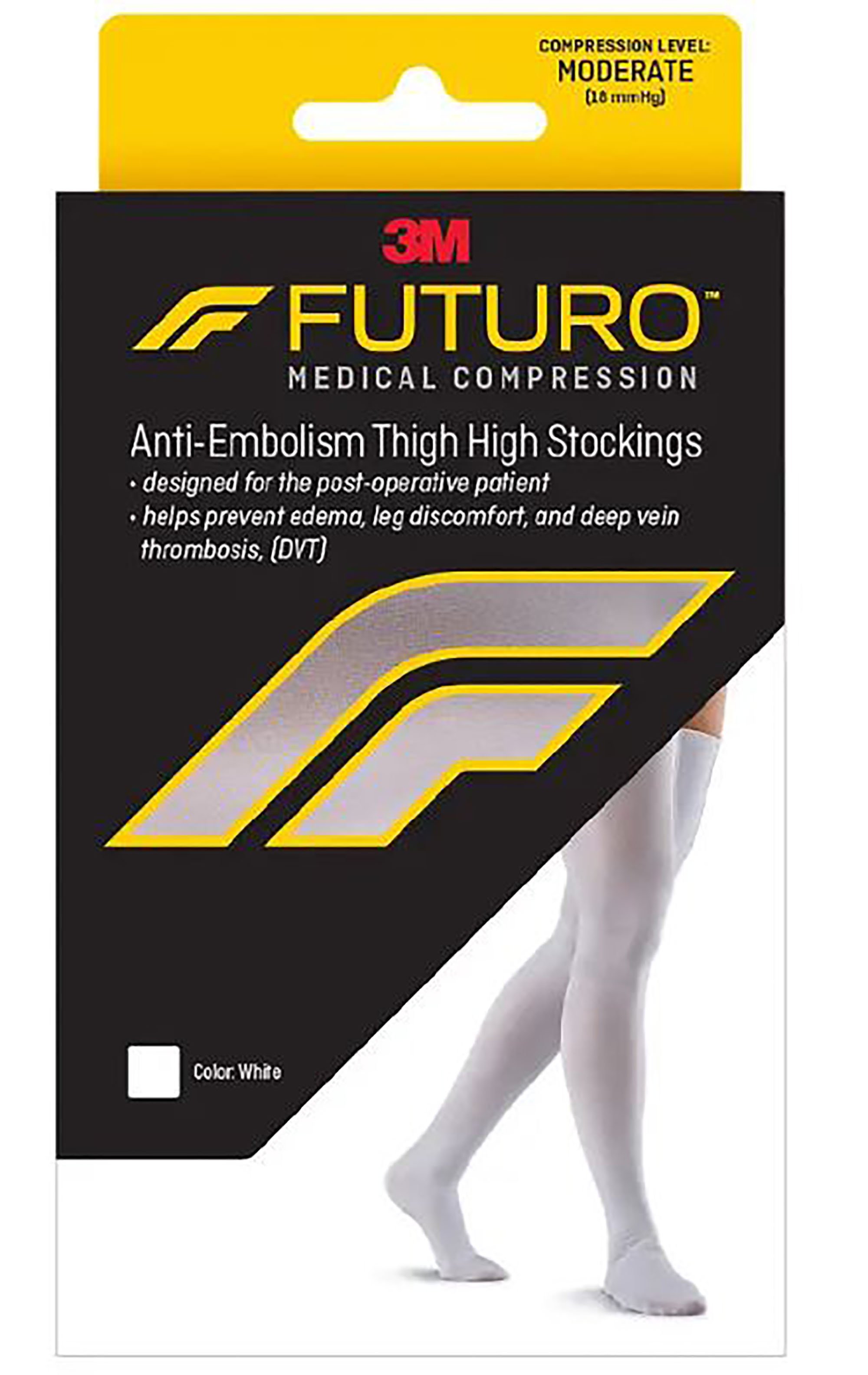 3M Futuro Anti-Embolism Moderate Compression Thigh-Hi Stockings Medium/Regular MK 1084282