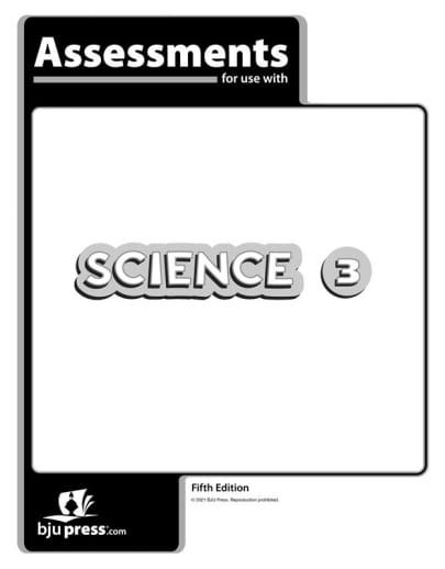 BJU Press Science 3 Assessments 5th Edition