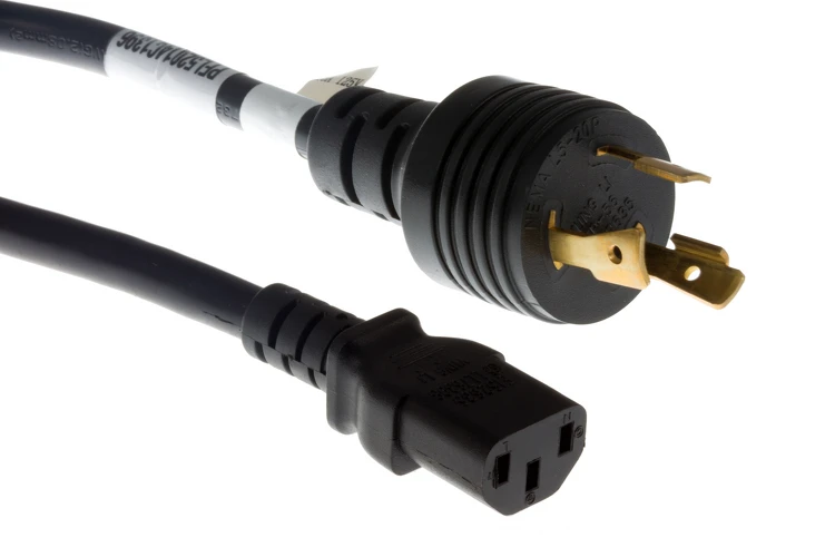 AC Power Cord, L5-20P to C13, 14 AWG, 8ft