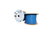 Cat8 Bulk Ethernet Cable, Shielded, Solid, CM, Spool, 500 ft, 2 Ghz, Blue