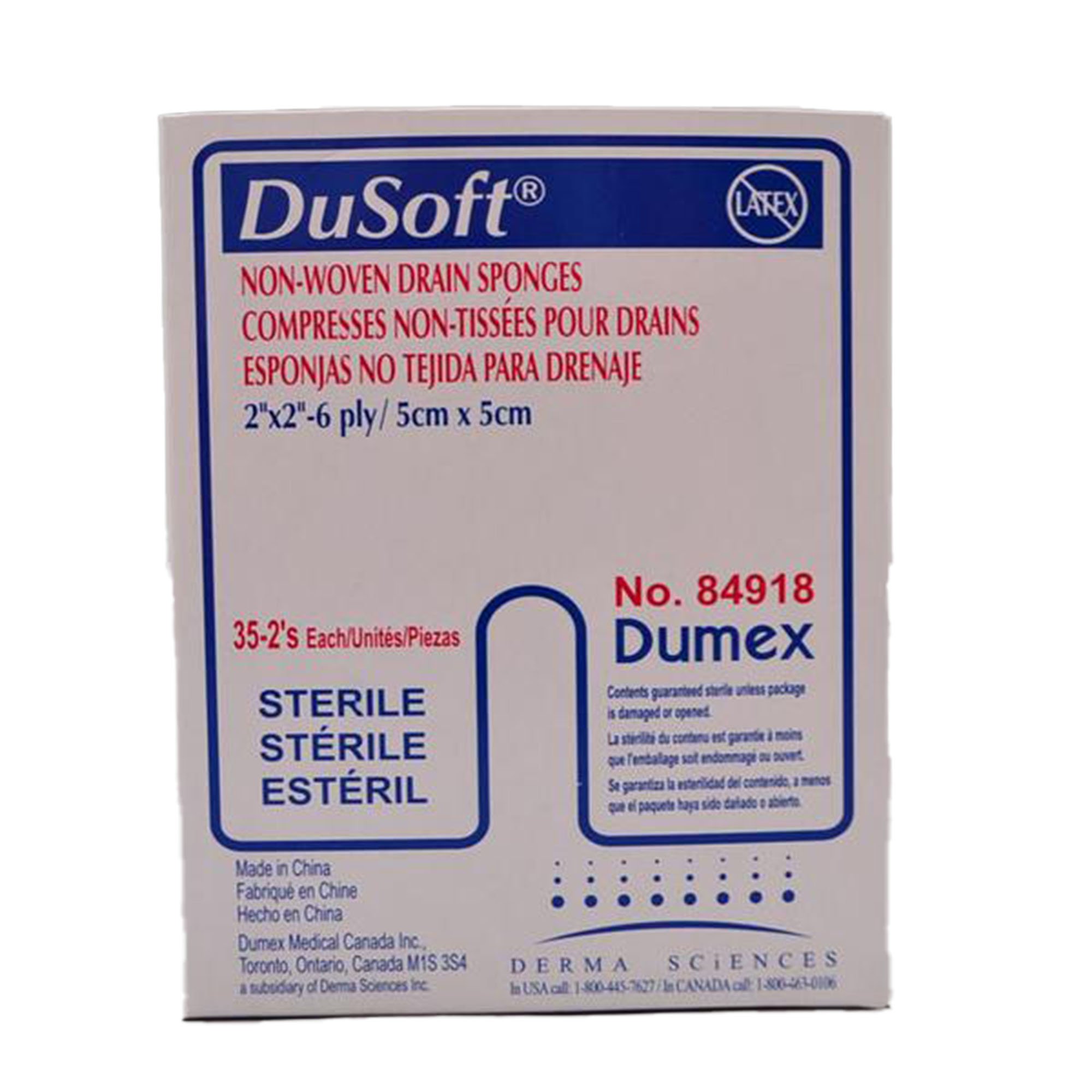 Ducare Drain Sponge, 2 x 2 Inch, 6-Ply MK 645800