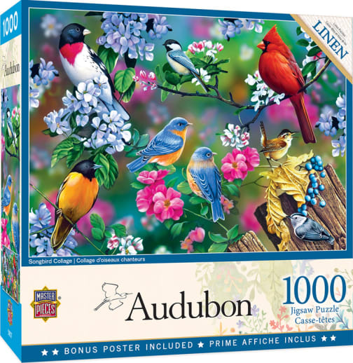 Audubon Songbird Collage Puzzle (1000 piece)