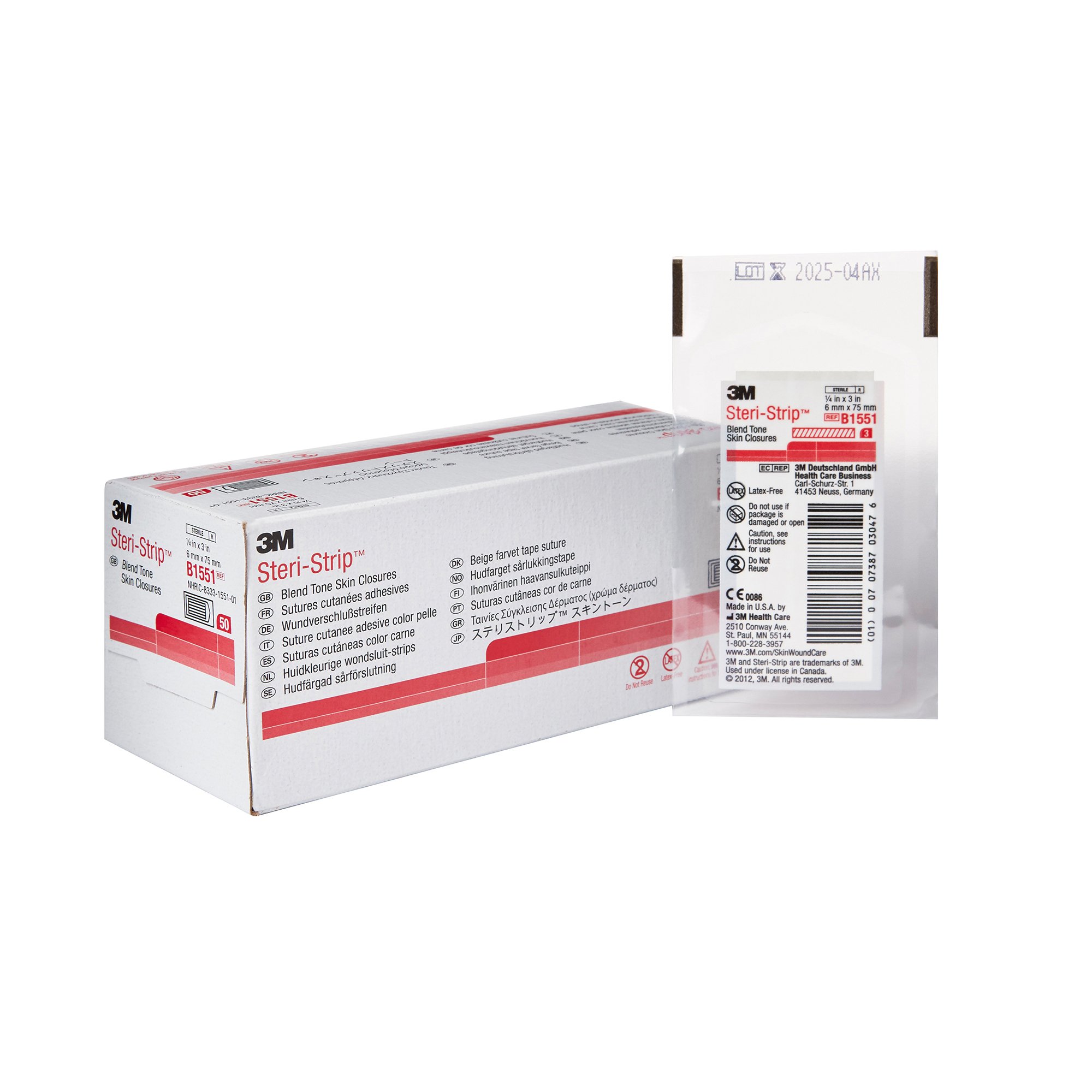3M Steri-Strip Blend Tone Skin Closures, Beige, 1/4 inch X 3 inch, nonwoven MK 5786