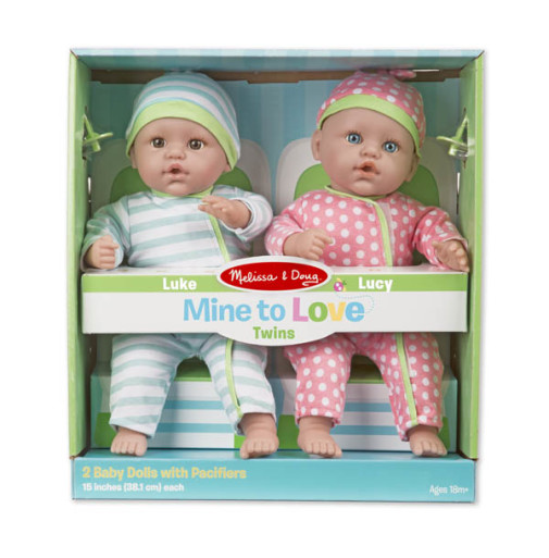 Melissa & Doug - Mine to Love Twins Luke & Lucy Dolls