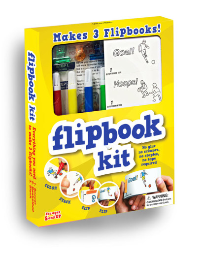 Flip Book Kits - Sports Kit (Soccer & Basketball + blank book)