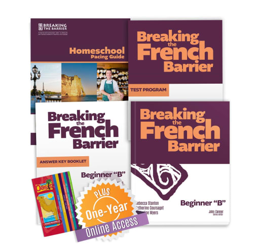 Breaking the French Barrier Beginner 'B' Homeschool Package + Online Access