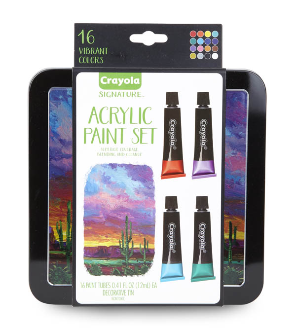 Crayola 2002574 Signature Pearlescent Acrylic Paint, Assorted Color - Set  of 16, 1 - Mariano's