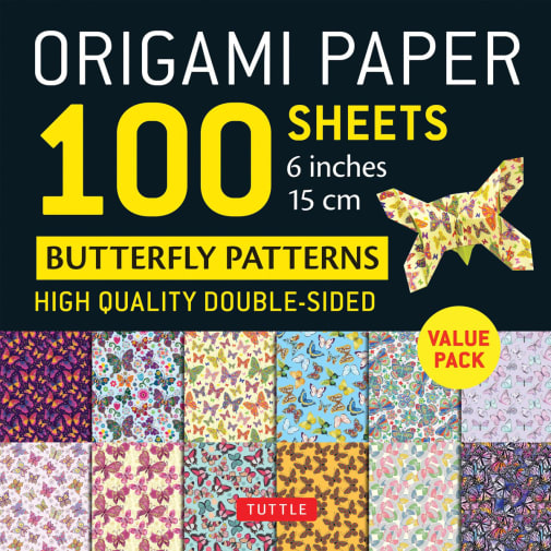 Origami Paper 100 Sheets Butterfly Patterns 6"