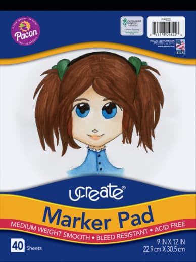 UCreate Marker Pad (9" x 12") - 40 Sheets