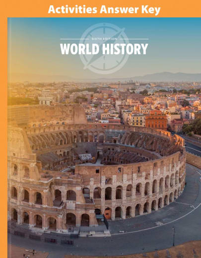 BJU Press World History 10 Activities Answer Key 6th Edition