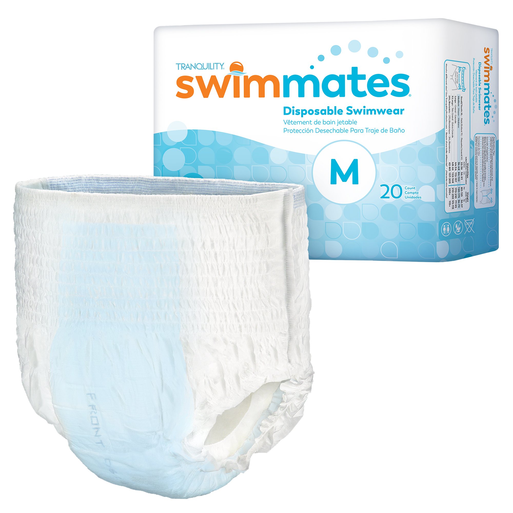 Swimmates Bowel Containment Swim Brief, Medium MK 884136