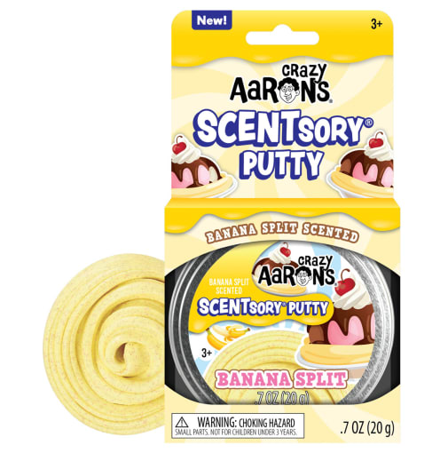 Crazy Aaron's Banana Split Putty 2.75" Tin (Scentsory Putty)