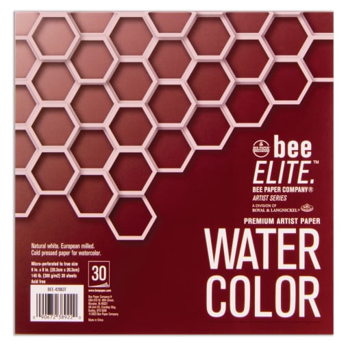 Bee Elite Watercolor Paper Pad (8x8)