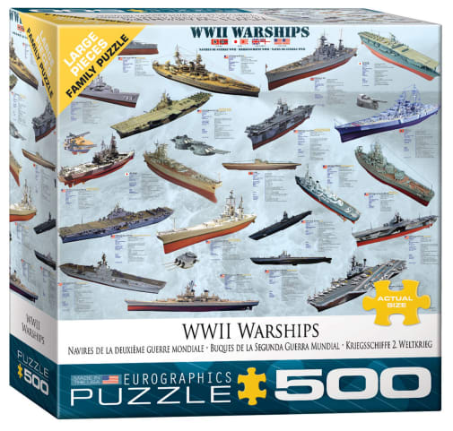 Eurographics WWII Warships Puzzle - 500 Pieces