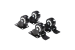15U 4-Post Wall Mount Open Frame Rack, Side Mount, Floor-Standing w/ Casters Flat Box