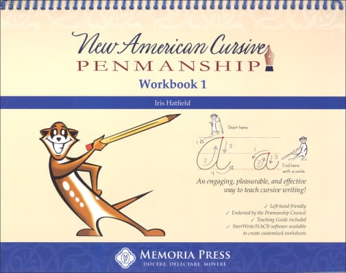 Memoria Press New American Cursive Penmanship Workbook 1