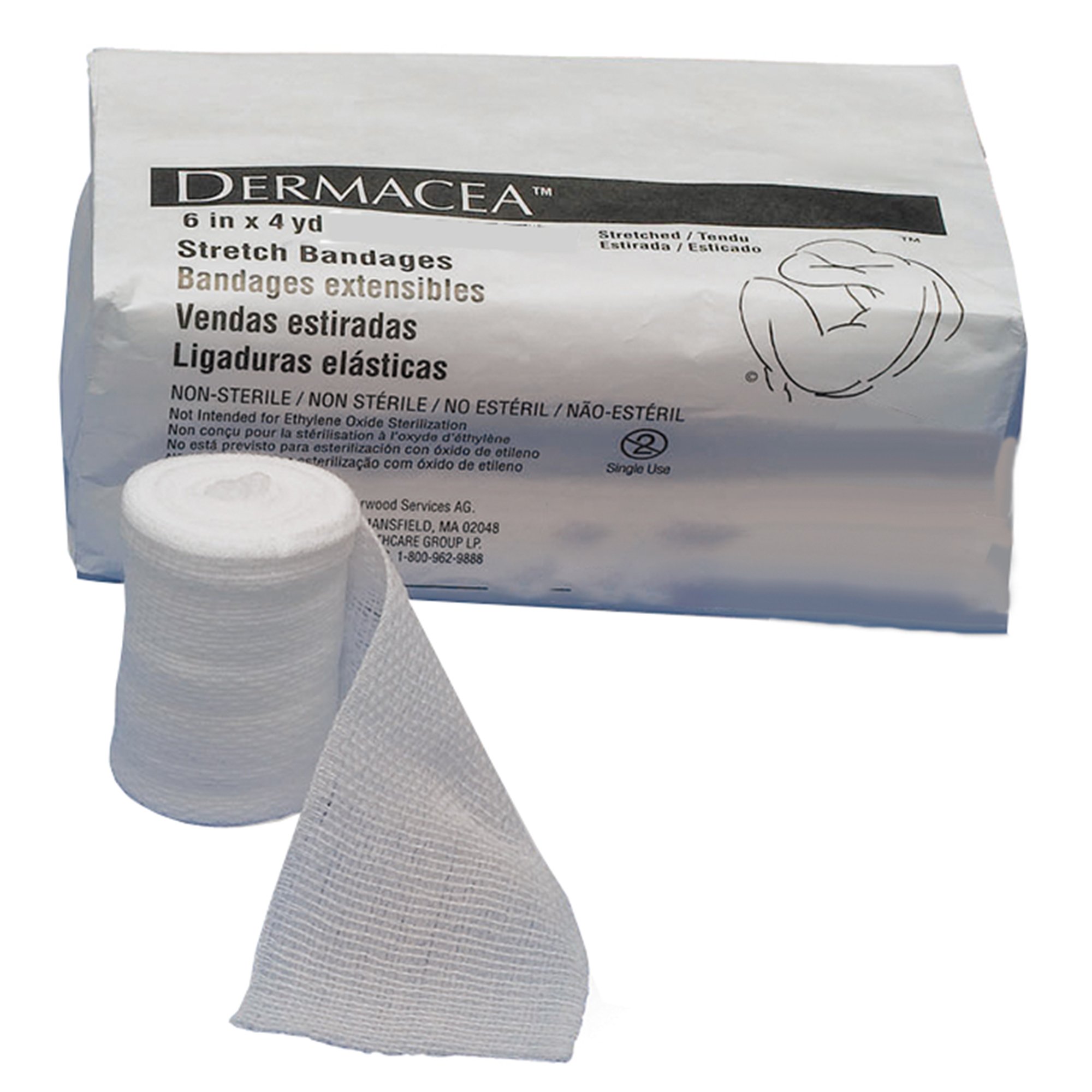 Dermacea Sterile Conforming Bandage, 6 Inch x 4 Yard, 1-Ply MK 523465
