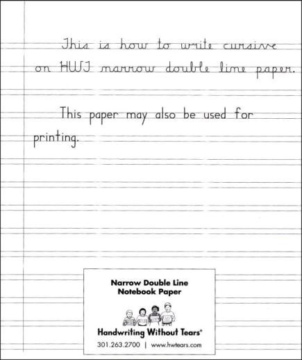 Narrow Double Line Notebook Paper (ream)