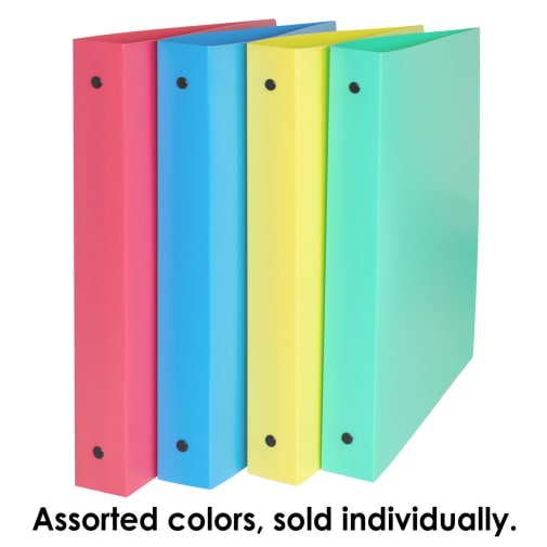3-Ring Poly Binder 1" Capacity (Assorted Colors)
