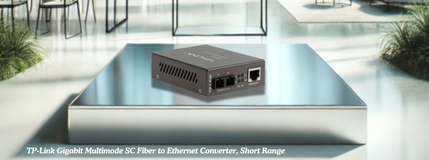 TP-Link Gigabit Multimode SC Fiber to Ethernet Converter, Short Range by cablesandkits
