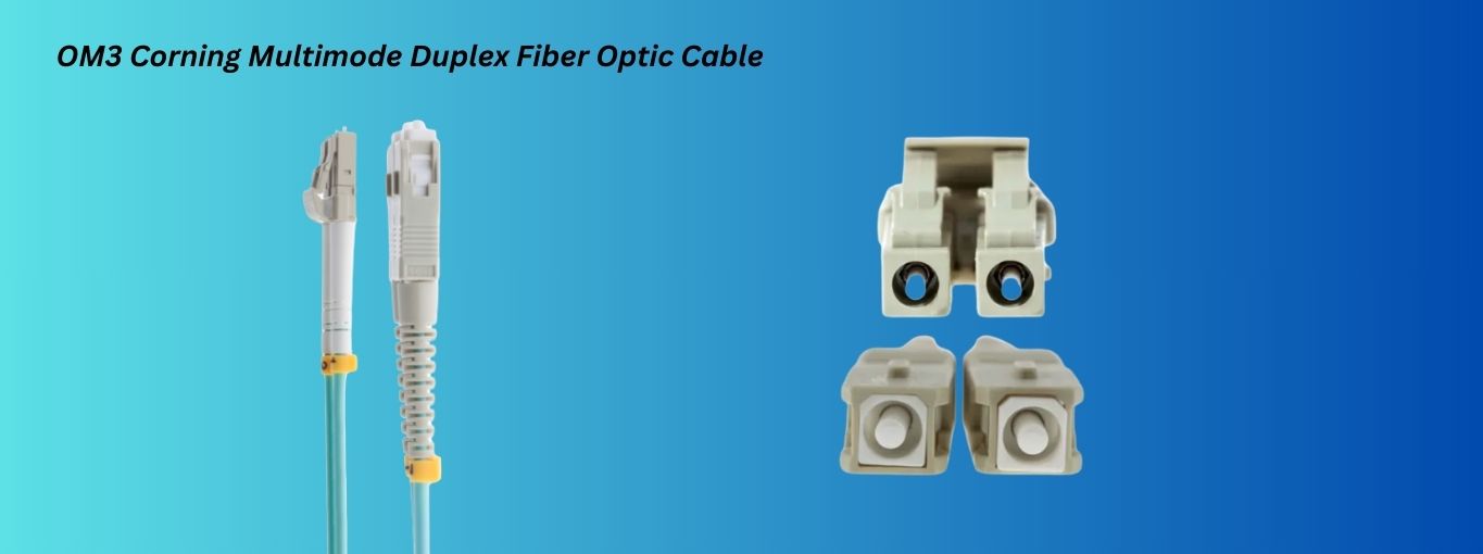 OM3 Corning Multimode Duplex Fiber Optic Cable by cablesandkits