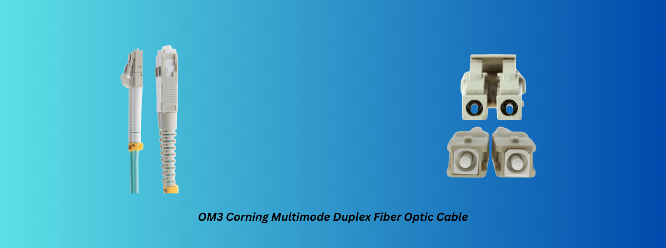 OM3 Corning Multimode Duplex Fiber Optic Cable