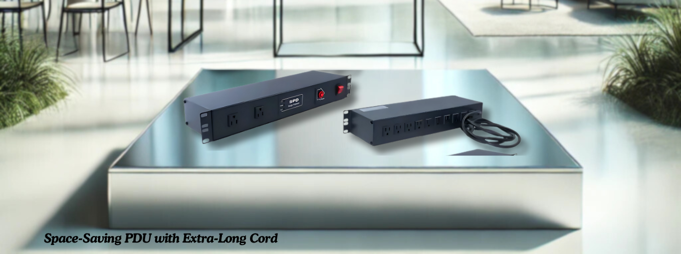 Space-Saving PDU with Extra-Long Cord by cablesandkits