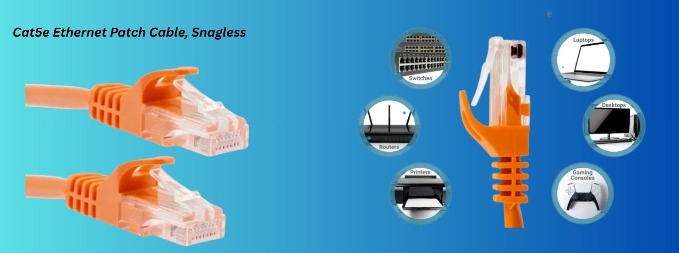 Cat5e Ethernet Patch Cable, Snagless by cablesandkits