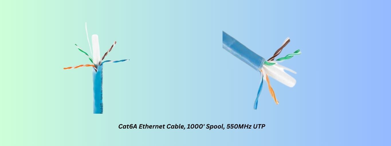 Cat6A Ethernet Cable, 1000' Spool, 550MHz UTP by cablesandkits