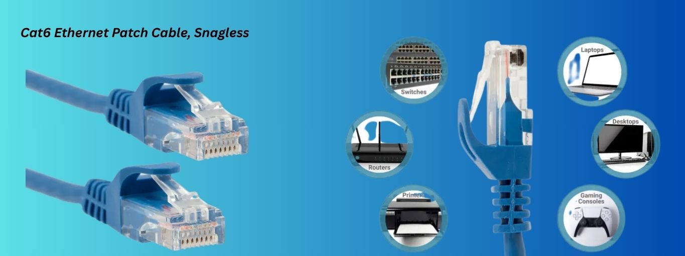 Cat6 Ethernet Patch Cable, Snagless by cablesandkits