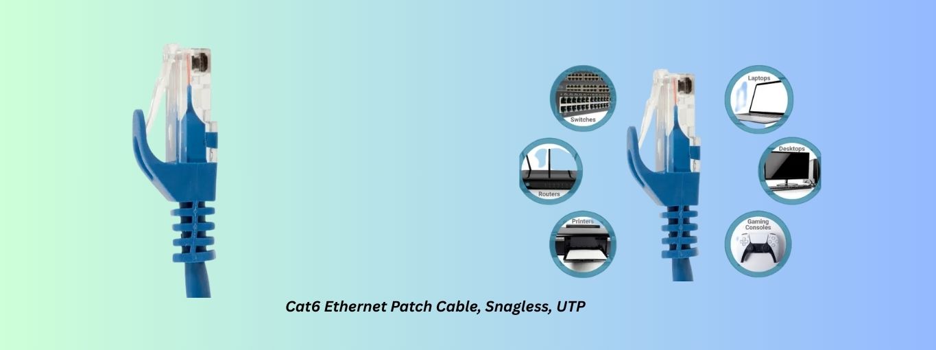 Cat6 Ethernet Patch Cable, Snagless, UTP by cablesandkits