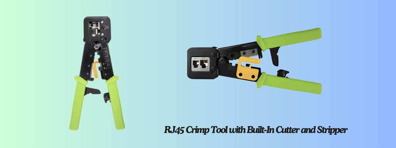 RJ45 Crimp Tool with Built-In Cutter and Stripper by cablesandkits