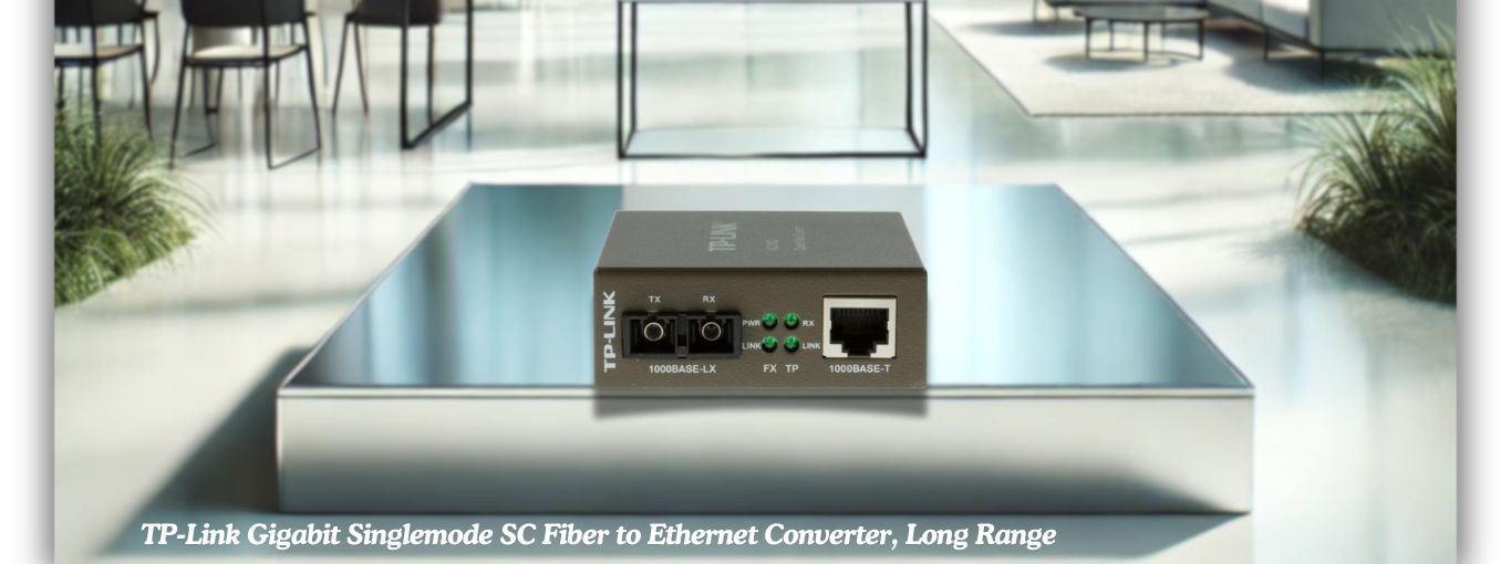 TP-Link Gigabit Singlemode SC Fiber to Ethernet Converter, Long Range by cablesandkits