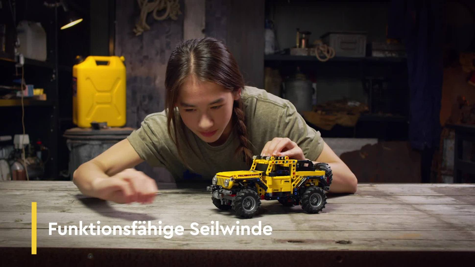 LEGO Technic Jeep Wrangler 4x4 Toy Car Model Building Kit, All