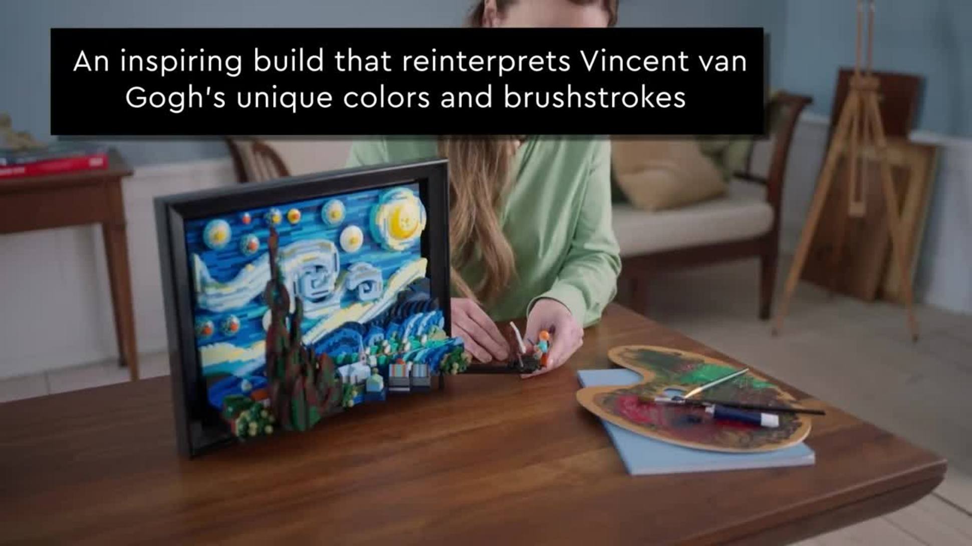  Lego 21333 Van Gogh Starry Night, Art Panel, Interior, Stylish,  Toy Blocks, Present, Art, Paintings, Interior, Boys, Girls, Adults : Home &  Kitchen