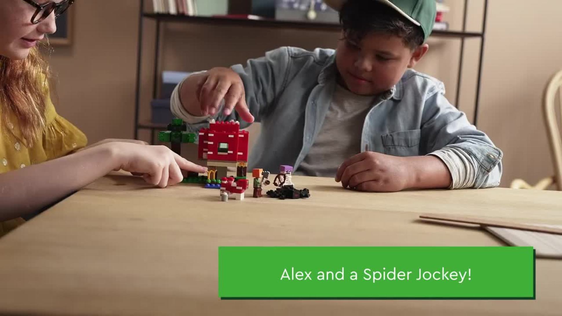 LEGO Minecraft - Juego de The Mushroom House, 21179, juguete de  construcción para niños de 8 años, idea de regalo con figuras de Alex,  Mooshroom y