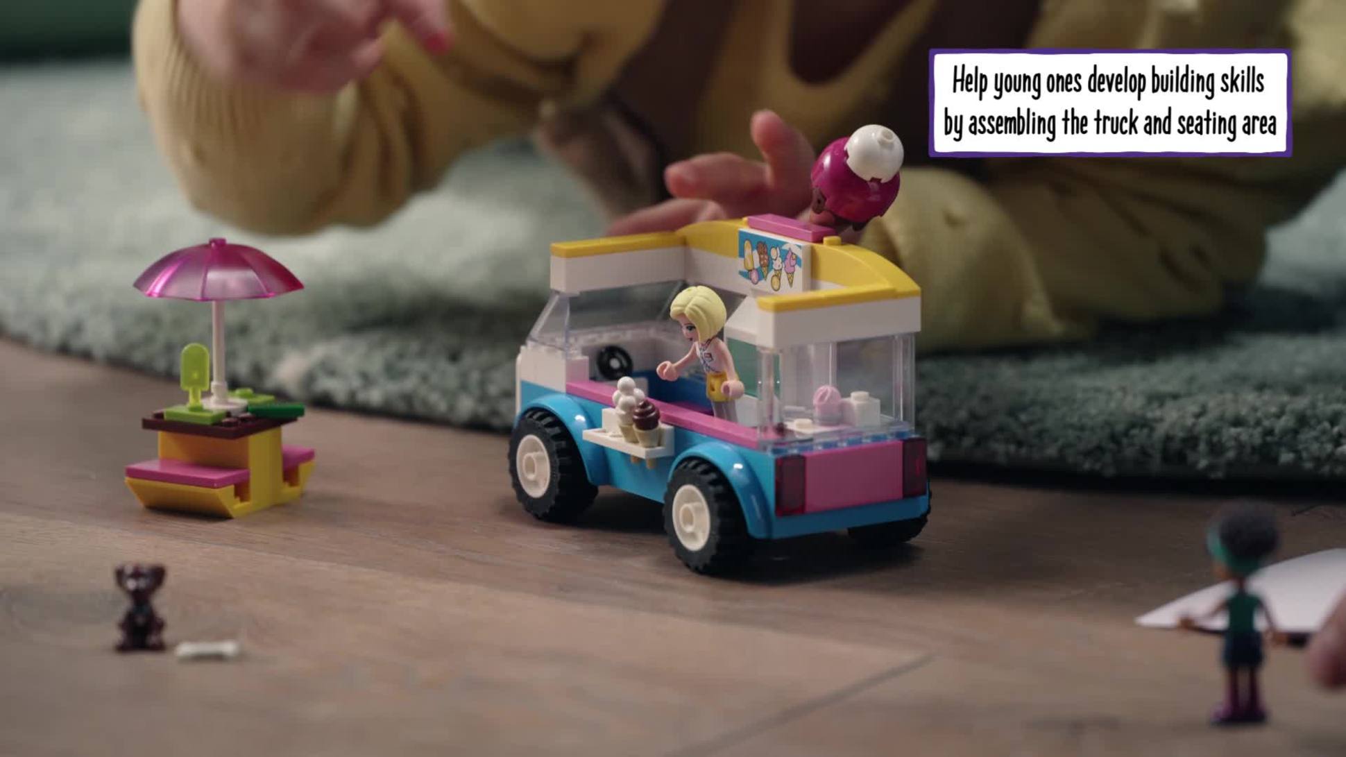 LEGO Friends Ice-Cream Truck Building Kids 41715 Dog and & Gift Play Van, Roxy 4 Featuring and Andrea Ages Pretend Girls Toy Toy Toy Accessories, Mini-Dolls, for Up, Boys