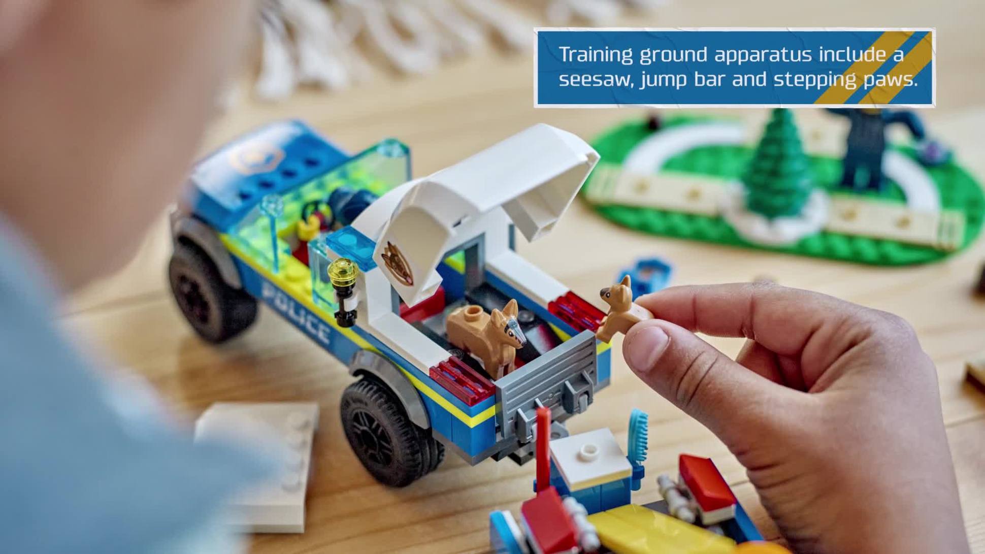 LEGO City Mobile Police Dog Training 60369, SUV Toy Car with Trailer,  Obstacle Course and Puppy Figures, Animal Playset for Boys and Girls Ages 5  Plus 